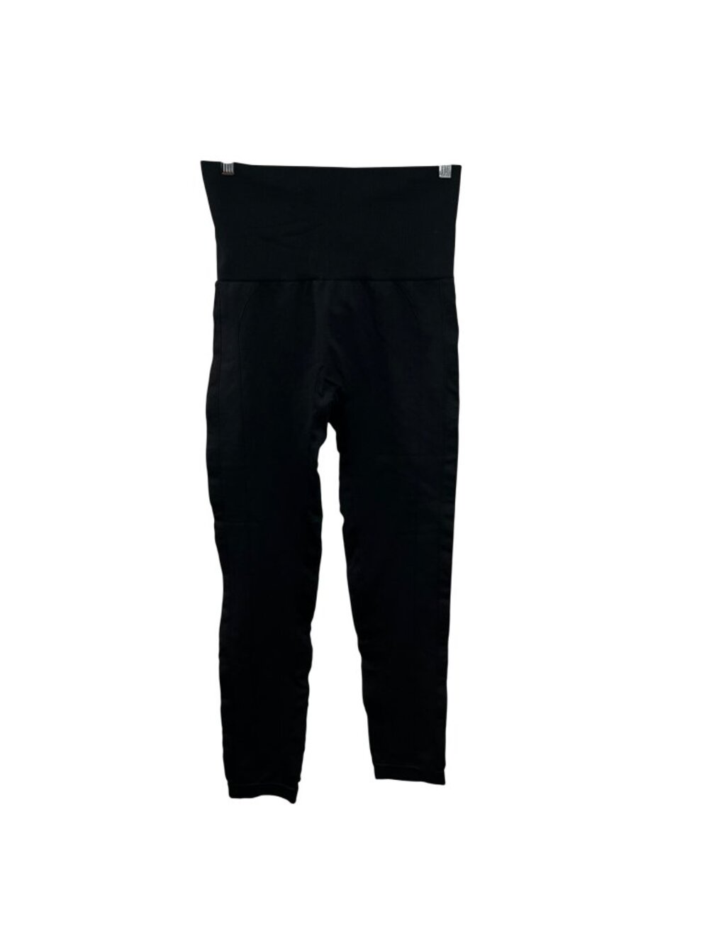 HOMMA Womens Active Ankle Leggings Tummy Compression High Rise Black Size XL